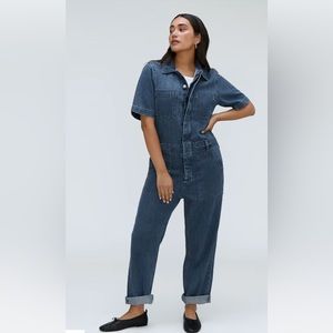 Everlane super soft denim coverall 00 NWT work blue. Sold out online.